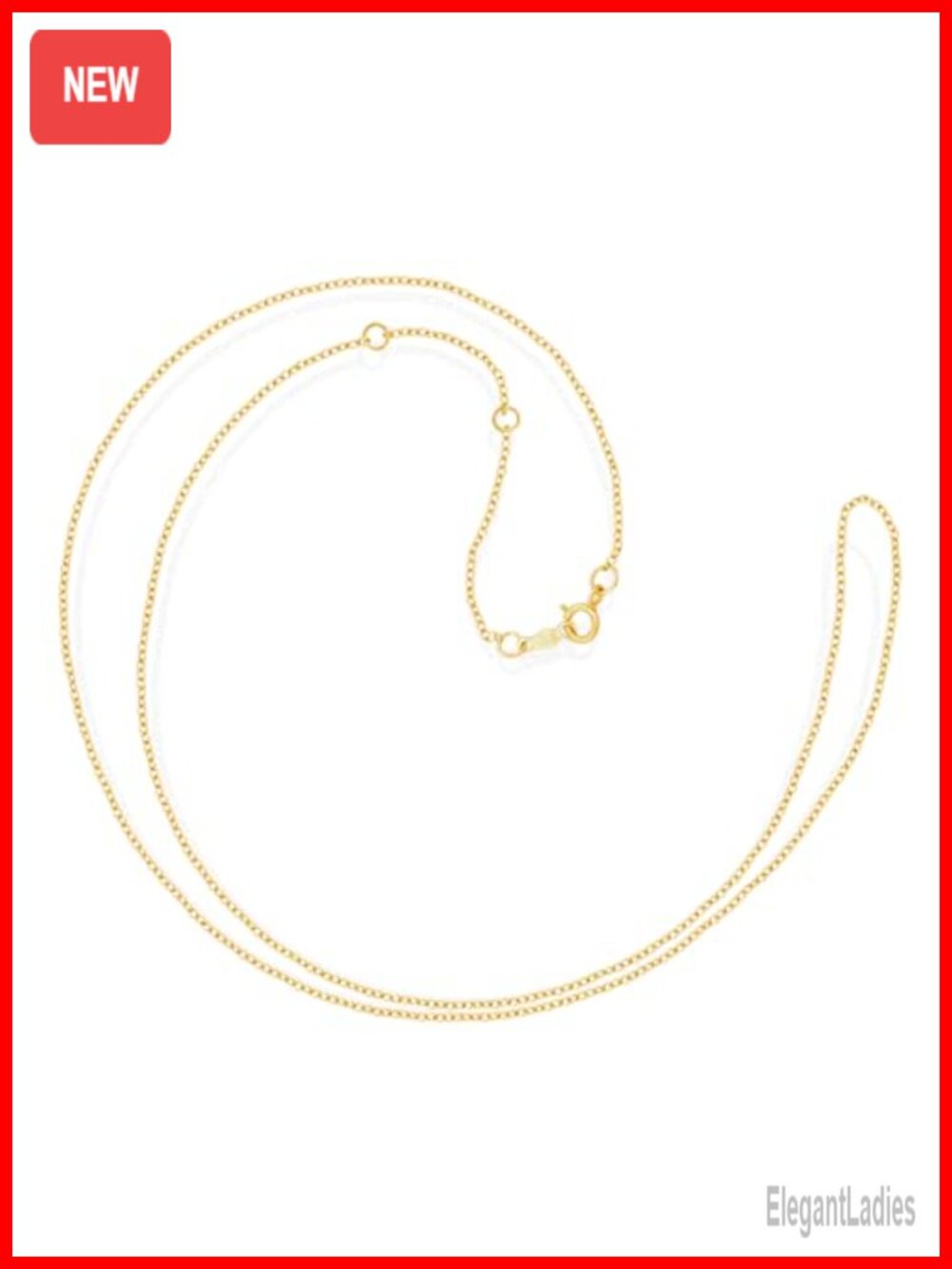 10K Yellow Gold 1.0mm Extendable Cable Chain Necklace Women 17-19"